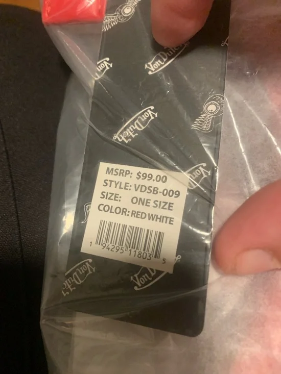 Von Dutch velvet Red rhinestones Shoulder Bag - Picture 5 of 5